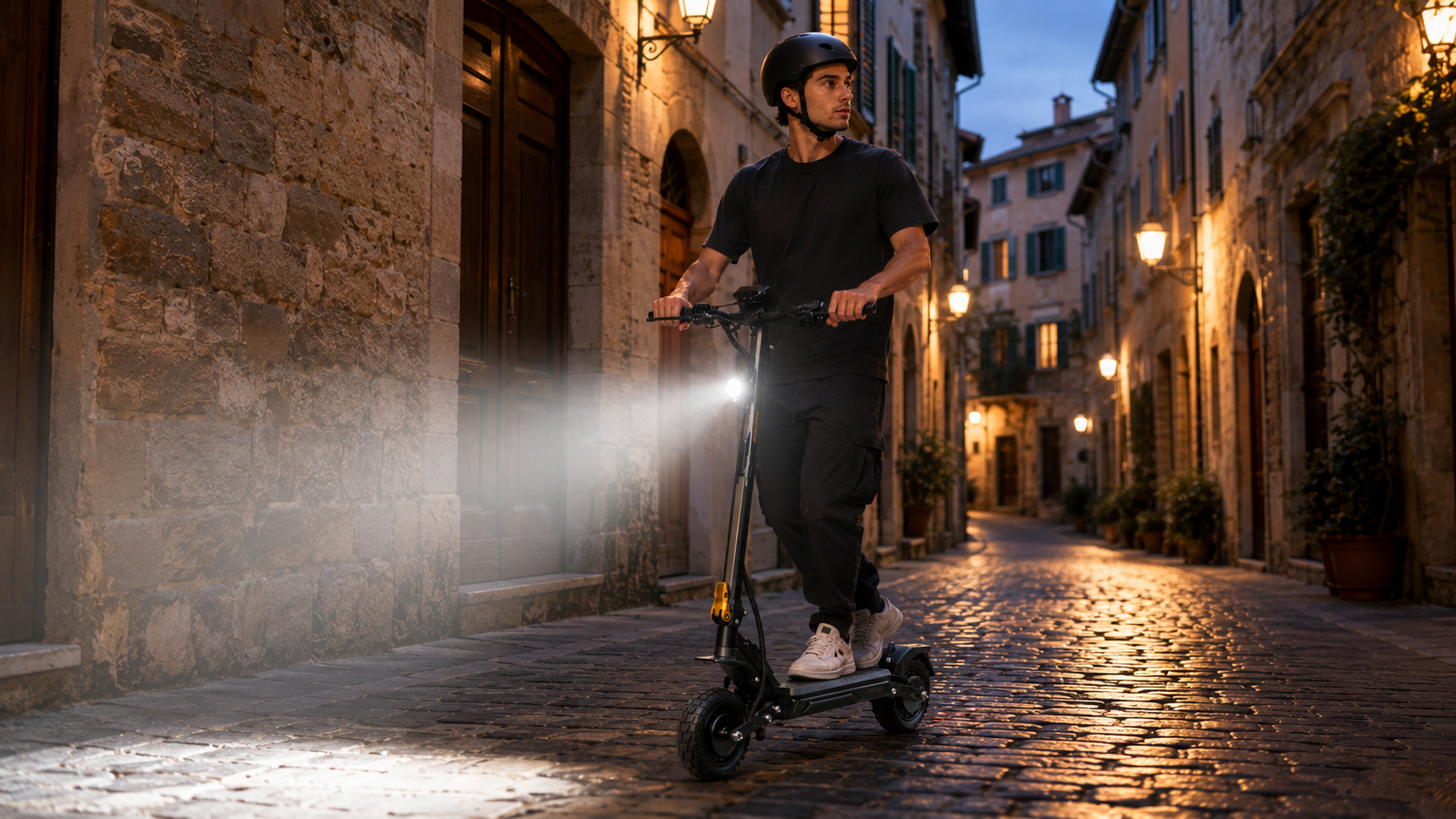 Ausom E-Scooter's Light and Signal System for Safer Night Rides