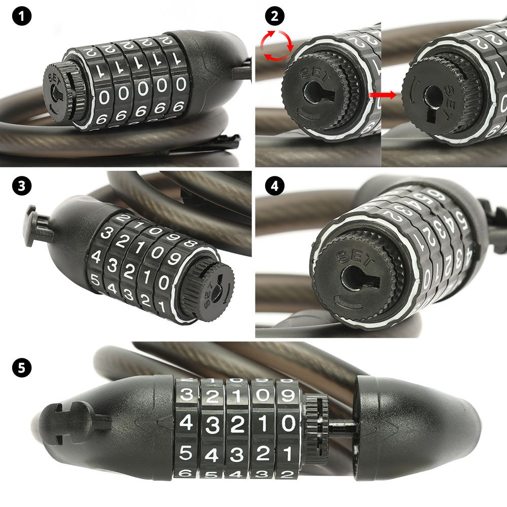 E-Scooter Combination Lock 1.2m Cable